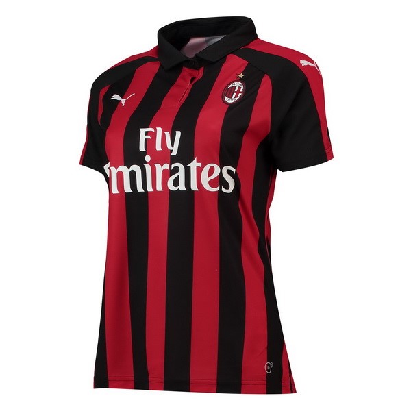 Camiseta Milan 1ª Mujer 2018/19 Rojo Negro